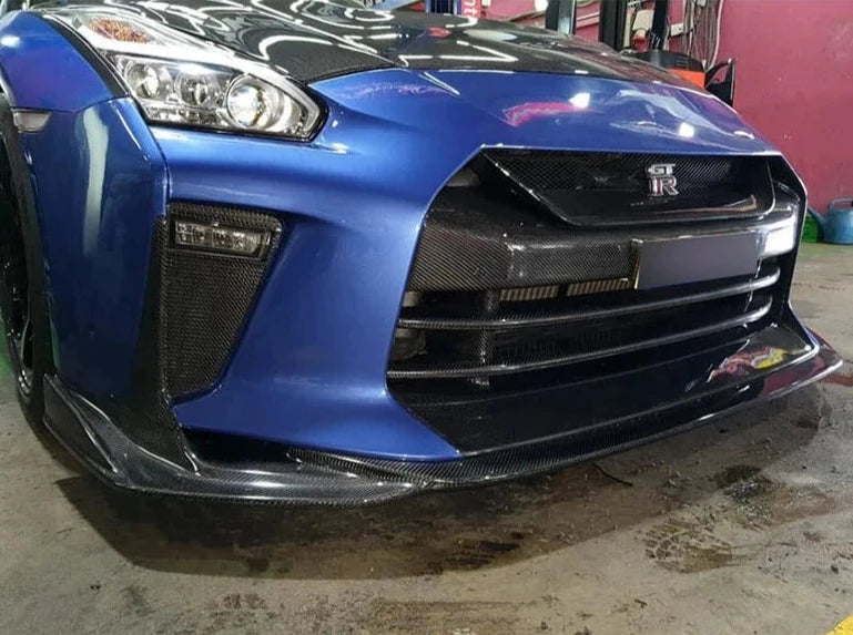 Nissan GTR R35 2008-2019 Top Secret Style Half Carbon Fiber Front Bumper