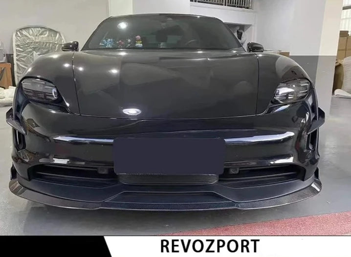 Porsche Taycan conversion to Revozport Carbon Fiber body kit