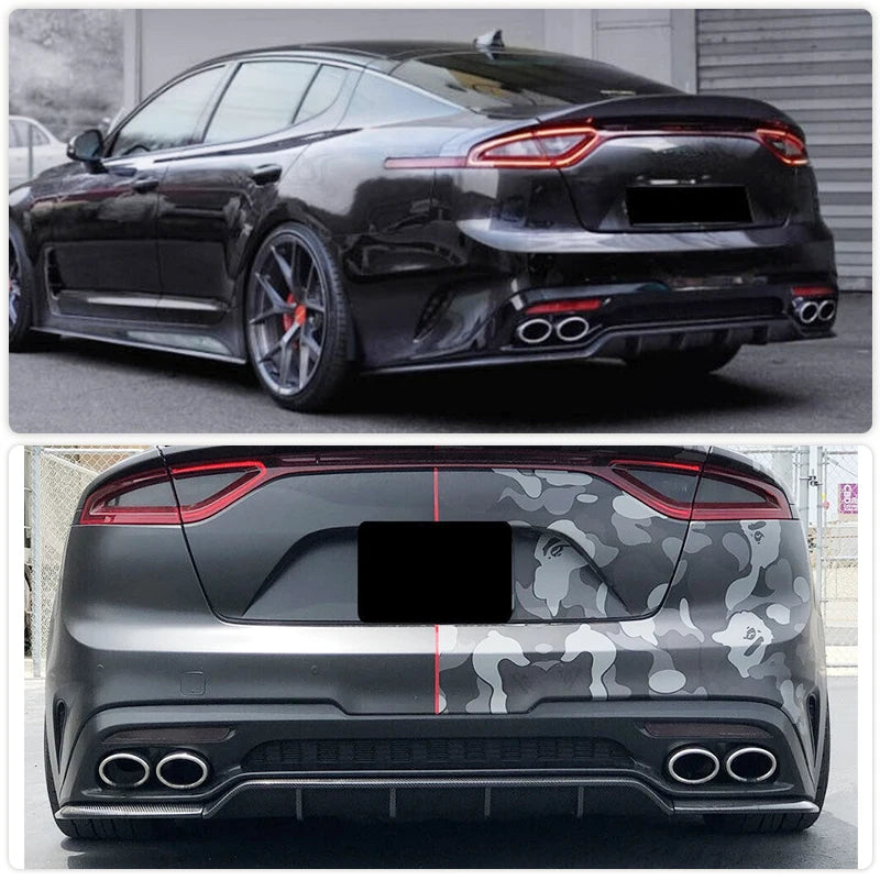 KIA Stinger GT EX Hatchback 4-Door 2018-2022 Carbon fiber Rear Diffuser
