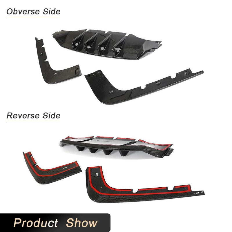KIA Stinger GT EX Hatchback 4-Door 2018-2022 Carbon fiber Rear Diffuser
