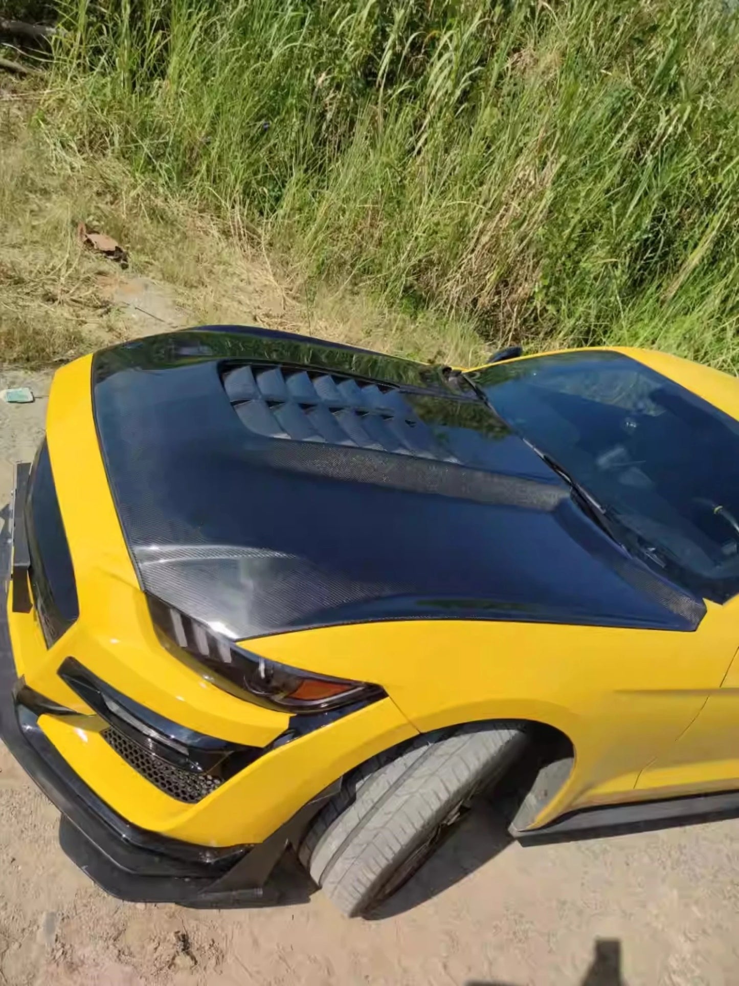 Ford Mustang GT500 3K Carbon fiber hood