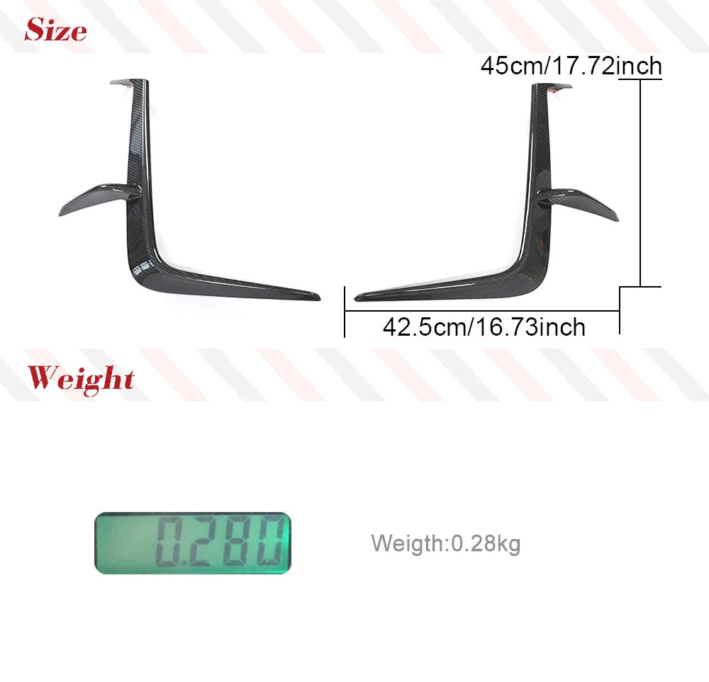 Carbon Fiber Front Bumper Canards For Toyota GR86 2022 2023
