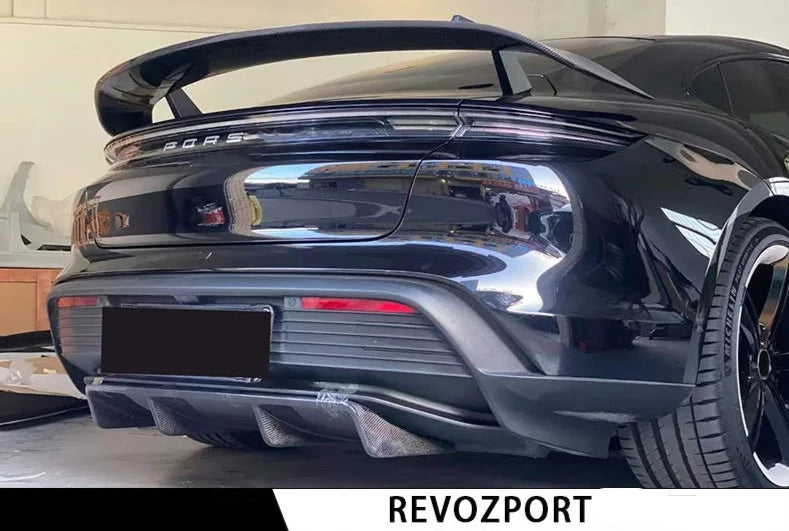 Porsche Taycan conversion to Revozport Carbon Fiber body kit