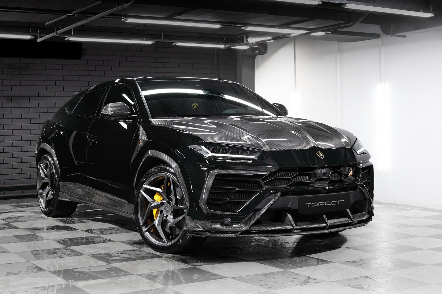 Lamborghini Urus Carbon Fiber Kit, Front And Rear Lip Side Skirts, Hood Body Cover