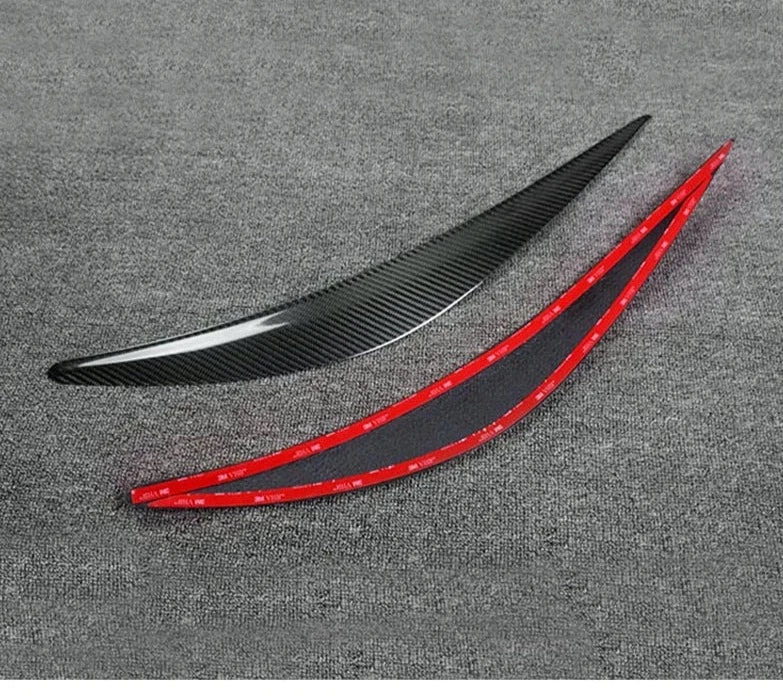 Carbon fiber front lamp eyelids For Infiniti Q50 sedan 3.7L 3.5L 2014 - 2017