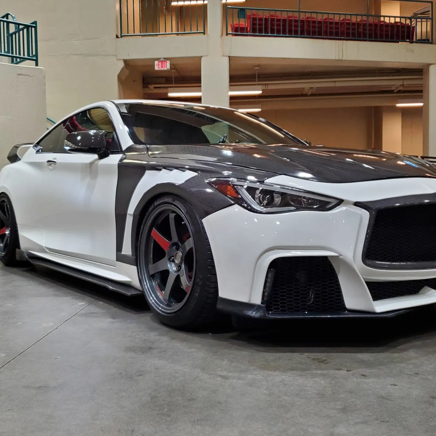 Infiniti Q60 Carbon fiber vented fenders GT style