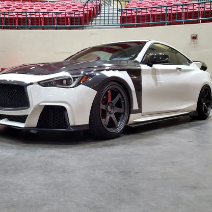 Infiniti Q60 Carbon fiber vented fenders GT style