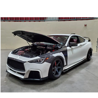 Infiniti Q60 Carbon fiber vented fenders GT style