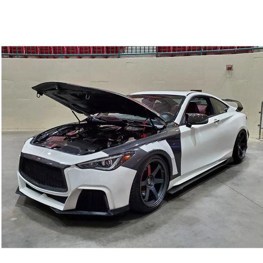 Infiniti Q60 Carbon fiber vented fenders GT style