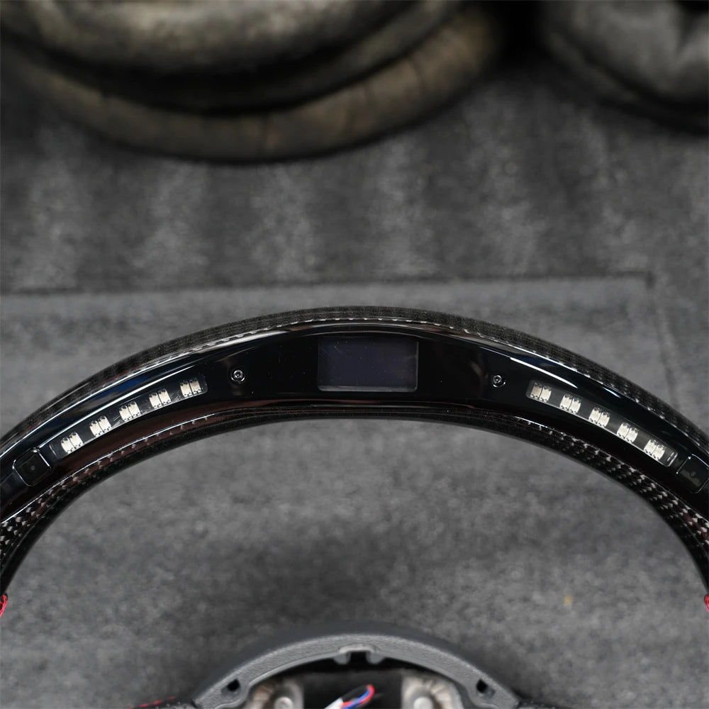 Audi A3 A6 A7 S6 2012-2016 Carbon fiber steering wheel with led lights (FREE SHIPPING)
