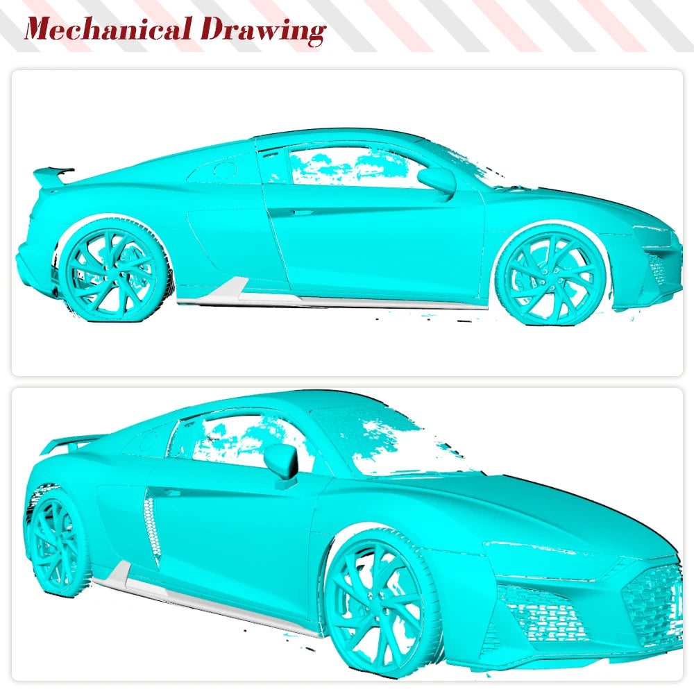 Audi R8 GT Spyder 2023 Carbon Fiber side skirts