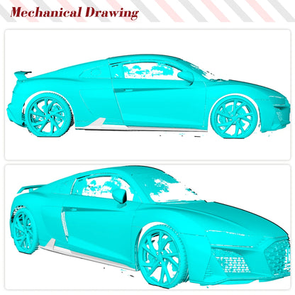 Audi R8 GT Spyder 2023 Carbon Fiber side skirts