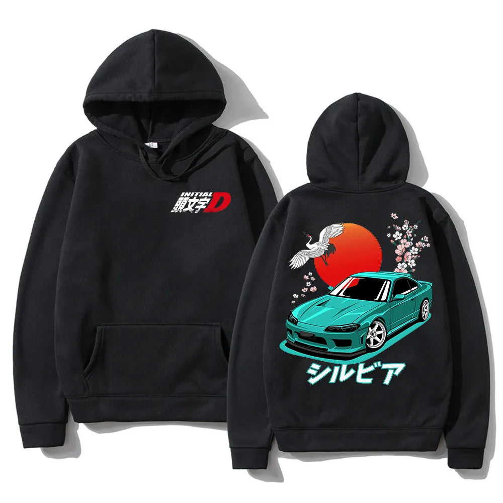 JDM Initial D Drift Hoodie Men Japanese Anime AE86