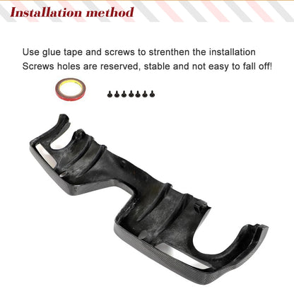 Carbon Fiber Car Rear Bumper Diffuser for Toyota Supra A90 A91 2019-2022 Coupe 2-Door Lower Bumper Lip Spoiler Valance Protector