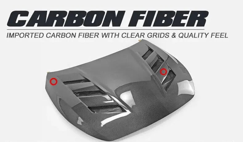 Infiniti Q60 CV37 17 Vader Type Carbon Fiber Hood