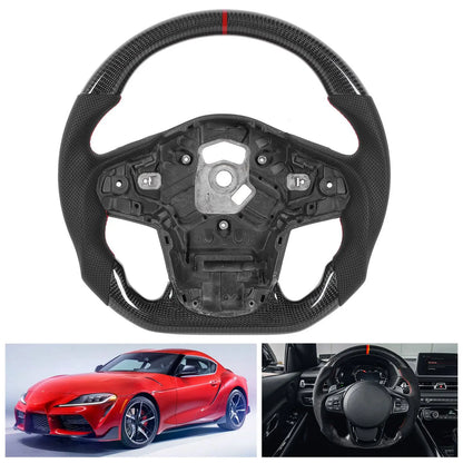 Carbon Fiber Steering Wheel Nappa Perforated Leather GR Supra A90 2020+ Carbon Fiber Steering Wheel Nappa Perforated Leather .
