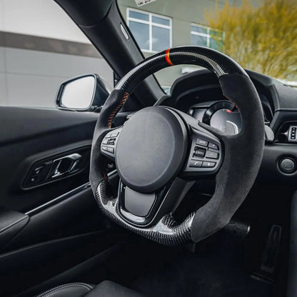 Carbon Fiber Steering Wheel Nappa Perforated Leather GR Supra A90 2020+ Carbon Fiber Steering Wheel Nappa Perforated Leather .