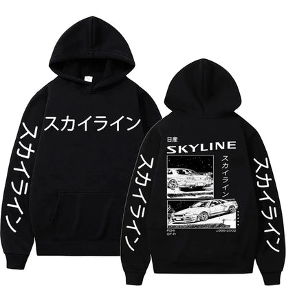 Anime Initial D Hoodies Mazda RX7 Printed Hoodie Men Women JDM Automobile Culture Hoodies Cotton Fashion Sweatshirt Streetwear