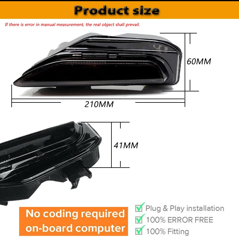 Infiniti Q50 Sequential Amber Turn Signal with white LED Daytime Running Light (FREE SHIPPING)