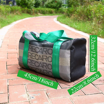 JDM Large Fabric Canvas Racing Duffle Bags with  Seat Harness