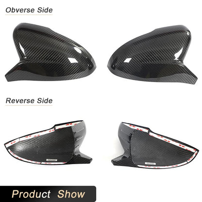 Dry Carbon Rear View Mirror Covers for KIA Stinger GT EX Hatchback 4-Door 2018-2023 Car Racing Add On Rearview Mirror Caps Shell