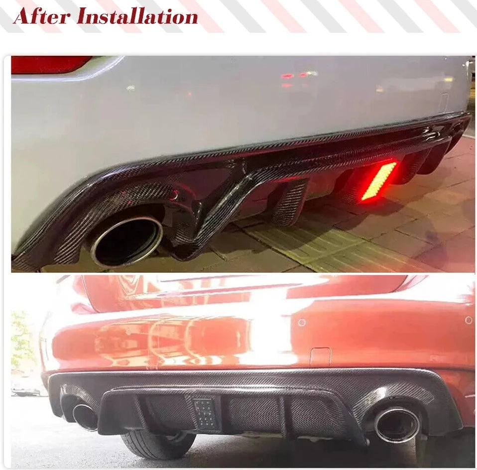 Infiniti Q50 Sedan 2014 - 2017 Carbon Fiber Rear Diffuser With LED