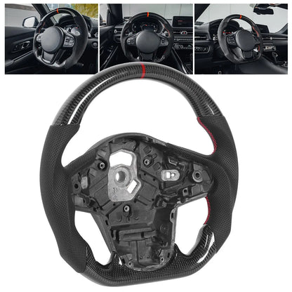 Carbon Fiber Steering Wheel Nappa Perforated Leather GR Supra A90 2020+ Carbon Fiber Steering Wheel Nappa Perforated Leather .
