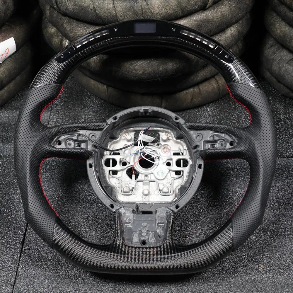 Audi A3 A6 A7 S6 2012-2016 Carbon fiber steering wheel with led lights (FREE SHIPPING)