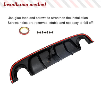 Infiniti Q50 Sedan 2014 - 2017 Carbon Fiber Rear Diffuser With LED