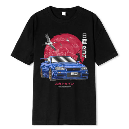 JDM Initial D T JDM LEGEND  Nissan Skyline R34 T-Shirt M/W