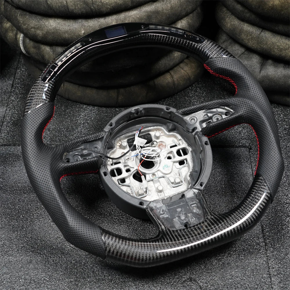 Audi A3 A6 A7 S6 2012-2016 Carbon fiber steering wheel with led lights (FREE SHIPPING)