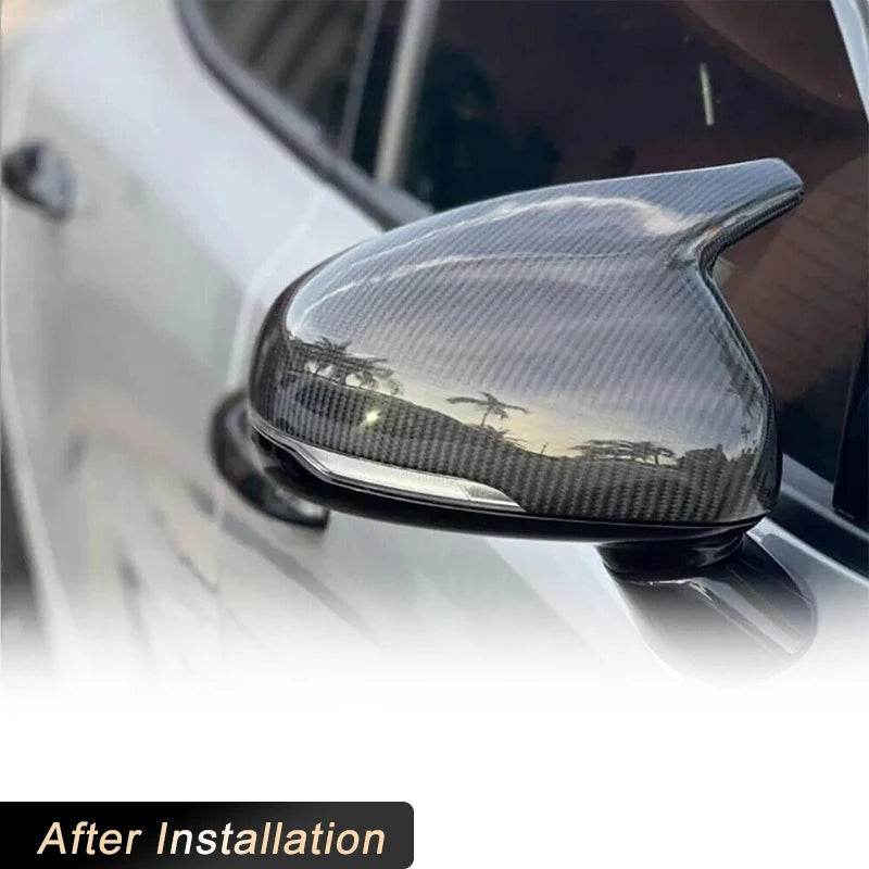 Dry Carbon Rear View Mirror Covers for KIA Stinger GT EX Hatchback 4-Door 2018-2023 Car Racing Add On Rearview Mirror Caps Shell