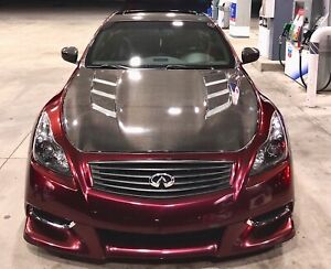 INFINITI G-Coupe Version G37/Q60 2008-2015  Carbon Fiber Hood Vader style