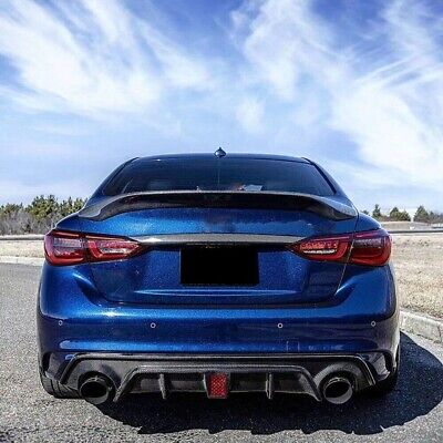 Infiniti Q50 Sedan 2014 - 2017 Carbon Fiber Rear Diffuser With LED