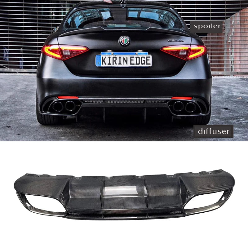 Giulia carbon fiber rear diffuser For Alfa Romeo 2017-2021 – S ...